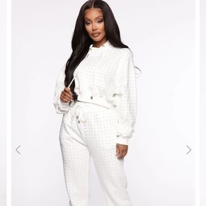 Rhinestone Jogger Set